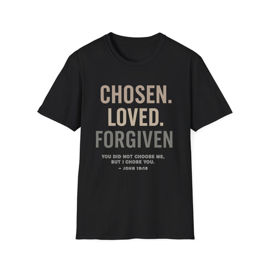 Chosen Loved Forgiven Unisex Softstyle T-Shirt