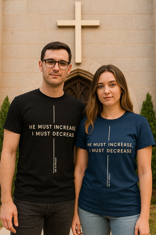 He Must Increase, I Must Decrease Faith Softstyle T-shirt